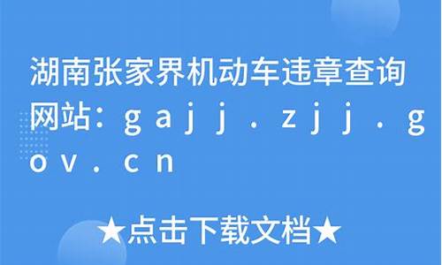 湖南省机动车辆违章查询_湖南机动车违章查询